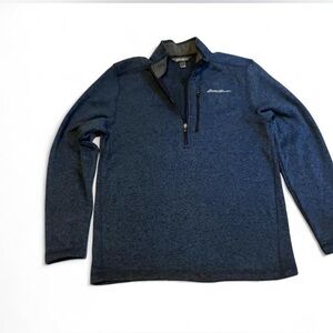 Eddie Bauer Navy Quarter-Zip Sweater